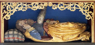 King Jesse, altar in chapel Amorsbrunn in Amorbach, Forest of Odes Bavaria, Germany  clipart