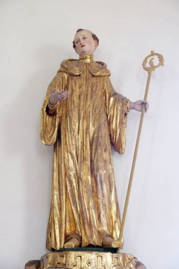 Şapel Amorsbrunn Amorbach, adi diferansiyel orman Bavyera, Almanya içinde aziz heykeli