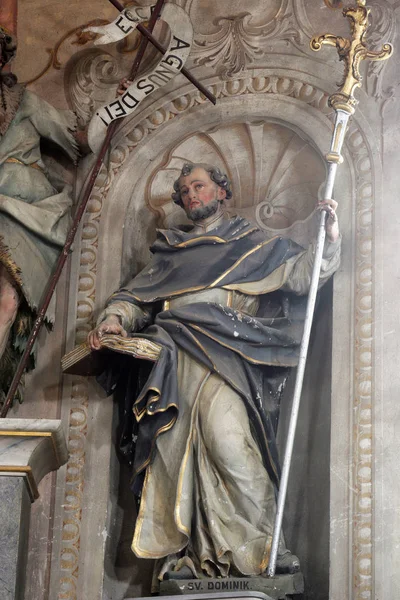 Saint Dominic Ołtarz Główny Kościele Parafialnym Wniebowzięcia Marija Muri Chorwacja — Zdjęcie stockowe