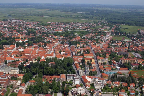 Varazdin 的鸟瞰图 城市在克罗地亚西北部 — 图库照片