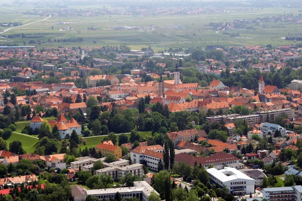 Varaždin Kuzeybatı Hırvatistan Şehirde Havadan Görünümü — Stok fotoğraf
