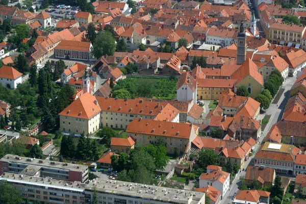 Αεροφωτογραφία Του Βαραζντίν Πόλη Της Βορειοδυτικής Κροατίας — Φωτογραφία Αρχείου