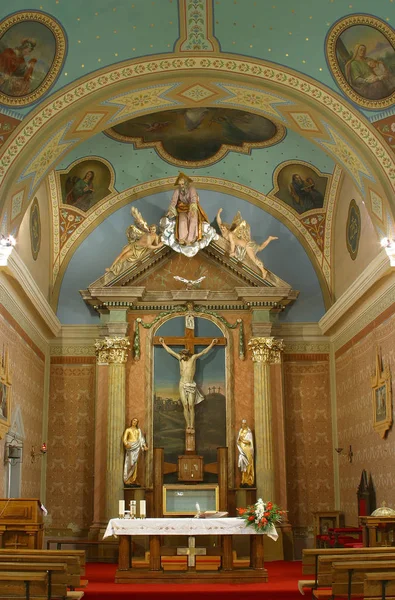 Altare Nella Chiesa Parrocchiale Della Santa Croce Zacretje Croazia — Foto Stock