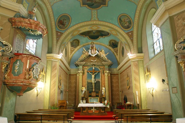 Pfarrkirche Des Heiligen Kreuzes Zacretje Kroatien — Stockfoto