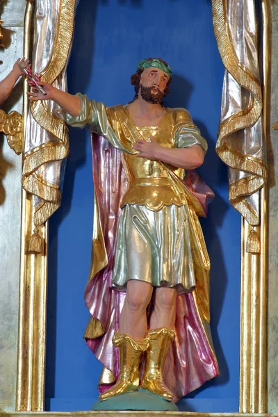 Saint Donatus Statue Sur Autel Dans Chapelle Saint Vitus Komor — Photo