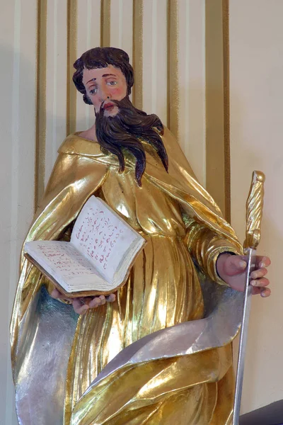 Saint Paul Statue Sur Autel Dans Chapelle Saint Isidore Saint — Photo