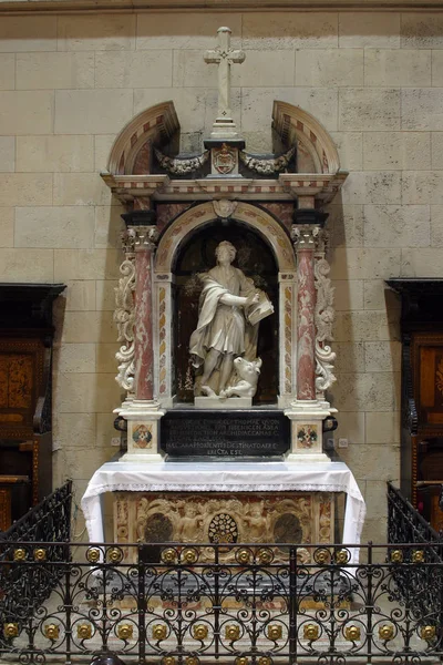 Altar Saint Luke Evangelist Zagreb Cathedral Dedicated Assumption Mary — Stock Photo, Image