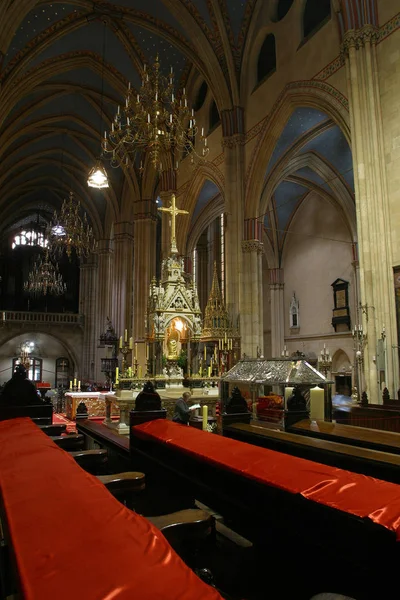 Interior Zagreb Cathedral Dedicated Assumption Virgin Mary — Stock Photo, Image