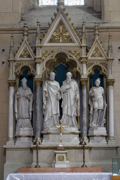 Altar São Pedro Paulo Catedral Zagreb Dedicada Assunção Maria — Fotografia de Stock