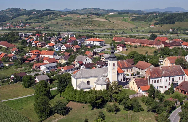 Iglesia Parroquial Santa Cruz Zacretje Croacia — Foto de Stock