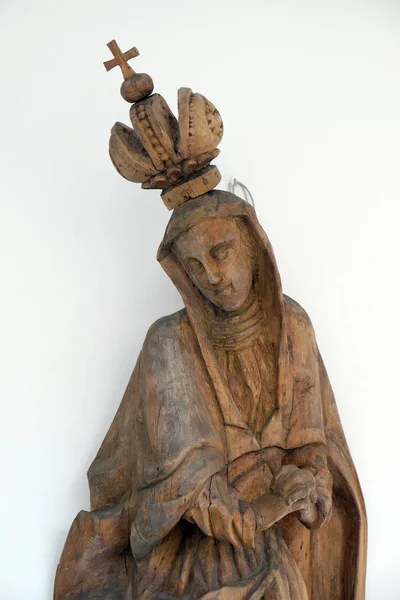 Jungfru Maria Staty Kloster Systrar Cross Gemunden Tyskland — Stockfoto