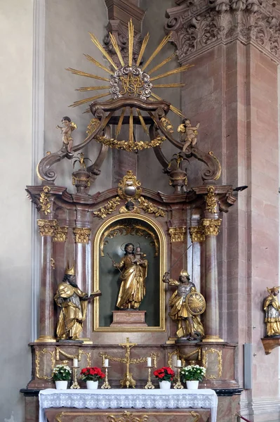 Saint Joseph Altaret Vår Lady Church Aschaffenburg Tyskland — Stockfoto