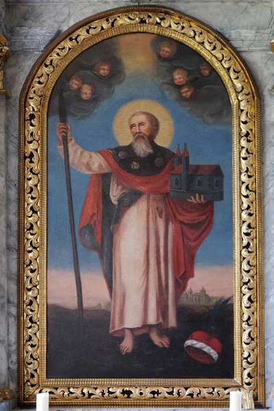 Αγίου Amor Της Amorbach Altarpiece Στο Παρεκκλήσι Amorsbrunn Στο Amorbach — Φωτογραφία Αρχείου