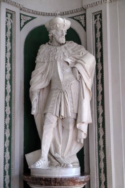 Efsanevi kurucuları ve müşterilerin Abbey, yeşil Hall Amorbach Benedictine Abbey, Almanya 