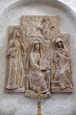 Gertrud von Helfta, Hildegard von Bingenwhile ve Mechthild von Hackeborn Munsterschwarzach Abbey, Benedictine Manastırı, Almanya 
