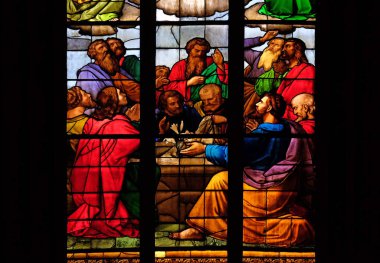 Meryem Ana, vitray Mary varsayım adanmış Zagreb Katedrali içinde ölüm 