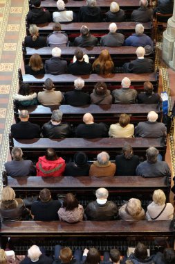 Zagreb Meryem varsayım üzerinde 05 Nisan 2015 katedral ayinde Paskalya