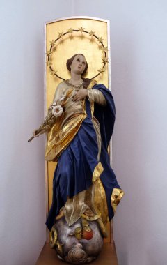 Meryem Ana heykelinin Şapel St Francis Ellwangen, Almanya 