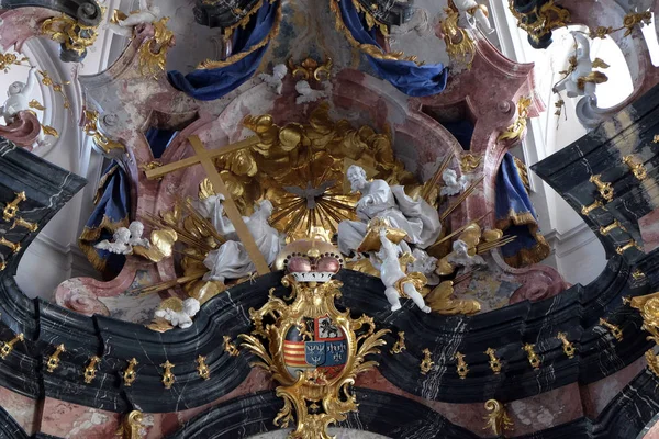 Kutsal Üçlü Ana Sunak Amorbach Benedictine Manastırı Kilisesi Franconia Bavyera — Stok fotoğraf