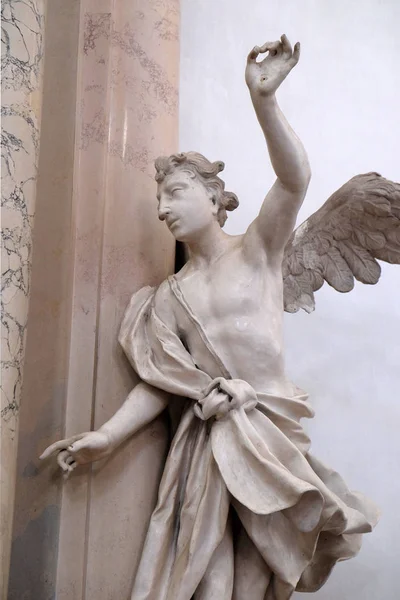 Statue Ange Dans Église Bénédictine Monastère Amorbach Dans District Miltenberg — Photo