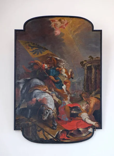 Schilderij Benedictijnse Kloosterkerk Amorbach Duitsland — Stockfoto