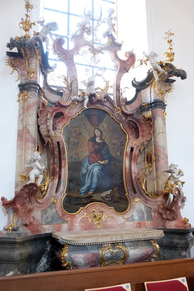 Siete Dolores Virgen María Altar Iglesia Del Monasterio Benedictino Amorbach —  Fotos de Stock