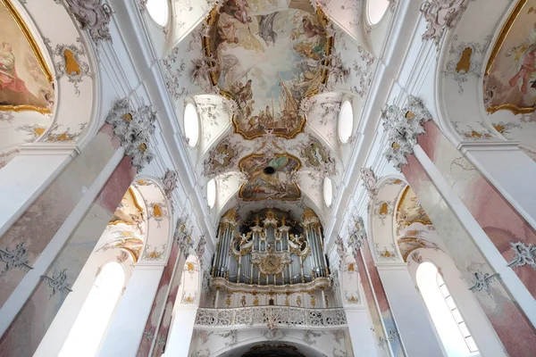 Órgano Amorbach Iglesia Del Monasterio Benedictino Distrito Miltenberg Baja Franconia — Foto de Stock