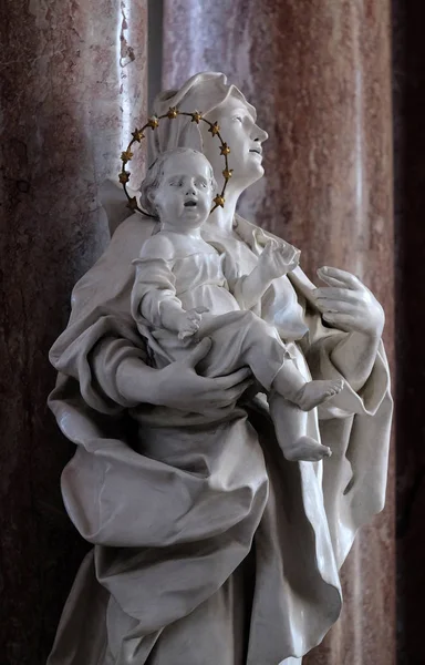Estatua Santa Ana Altar Mayor Amorbach Iglesia Del Monasterio Benedictino — Foto de Stock