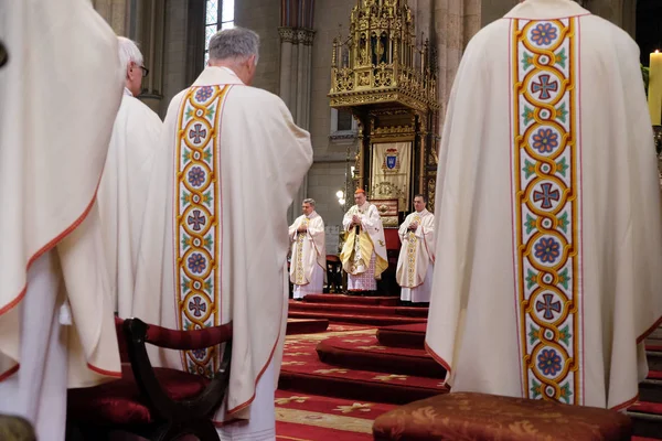 Santa Missa Catedral Assunção Virgem Maria Zagreb Abril 2015 — Fotografia de Stock