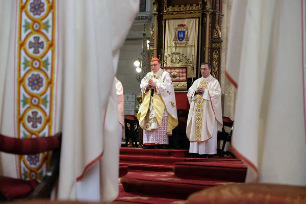 Easter Mass Cathedral Assumption Virgin Mary Zagreb April 2015 — Stock Photo, Image