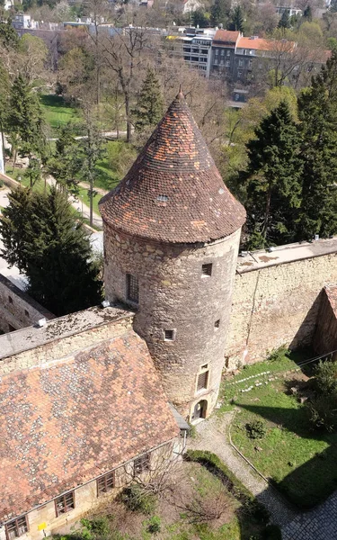 Antigua Fortaleza Muralla Que Rodea Catedral Zagreb Zagreb Croacia —  Fotos de Stock