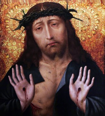 Adam acılarını, daire Aelbert nöbetleri, petrol Wood, 16 yüzyıl, Passion Sanat Mimara Museum: Zagrep, Hırvatistan, üzerinde 07 Nisan 2017.