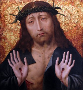 Adam acılarını, daire Aelbert nöbetleri, petrol Wood, 16 yüzyıl, Passion Sanat Mimara Museum: Zagrep, Hırvatistan, üzerinde 07 Nisan 2017.