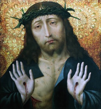 Adam acılarını, daire Aelbert nöbetleri, petrol Wood, 16 yüzyıl, Passion Sanat Mimara Museum: Zagrep, Hırvatistan, üzerinde 07 Nisan 2017.