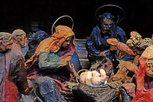 Julkrubba Jesu Födelse Saint Blaise Kyrka Zagreb Kroatien — Stockfoto
