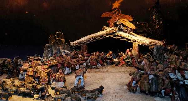 耶稣诞生的场景 基督的降生 在萨格勒布的圣布莱斯教堂 克罗地亚 — 图库照片