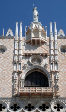 Piazza San Marco, cephe, Venedik, İtalya, Doge Sarayı. Venedik Dükü, Unesco Dünya Mirası Köşkü saraydı