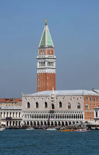 Mark Campanile Doge Palace Seen Lagoon Venice Italy Unesco World — стоковое фото