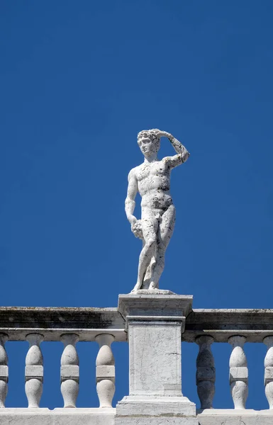 Statua Cima Alla Biblioteca Nazionale San Marco Biblioteca Marciana Venezia — Foto Stock