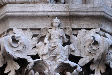 Ortaçağ kabartmaları Doge's Palace, Saint Mark Meydanı, Venedik, İtalya, Unesco Dünya Mirası üzerinden