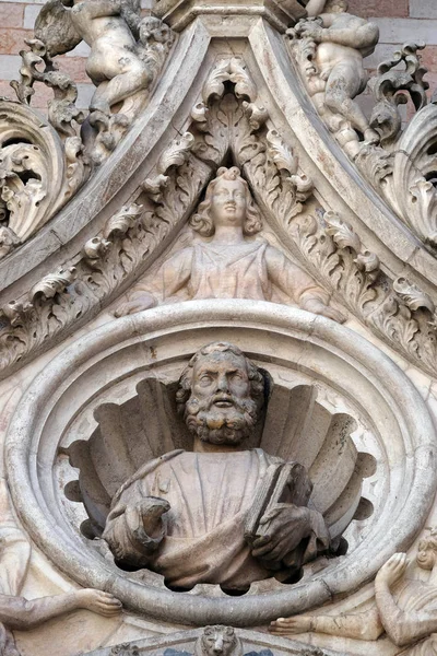 Saint Mark Evangelist Detail Van Het Paleis Van Doge Mark — Stockfoto