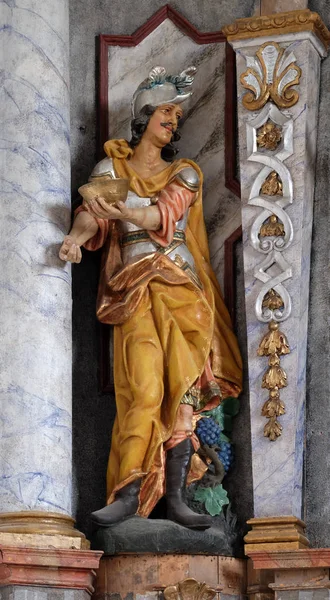 Statue Des Heiligen Donatus Auf Dem Hauptaltar Der Kirche Mariä — Stockfoto