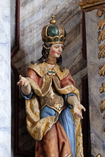 Statuia Sfintei Elena Altarul Principal Din Biserica Adormirea Maicii Domnului — Fotografie, imagine de stoc