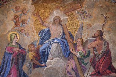 Zafer, çerçeve büyük kemer, Basilica San Marco, San Marco Meydanı, Venedik, İtalya, Unesco Dünya Mirası'nın Mesih'e