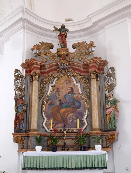 Altar San José Iglesia Asunción Virgen María Pokupsko Croacia —  Fotos de Stock