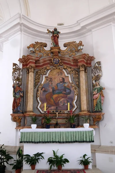 Meryem Ana Pokupsko Hırvatistan Varsayımı Kilisesi Saint Joseph Altar — Stok fotoğraf