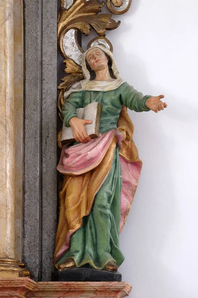 Statue of Saint Ann on the Saint Joseph altar in the Church of Assumption of the Virgin Mary in Pokupsko, Croatia