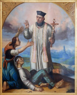 Saint Valentine, mihrabını varsayım kilise Meryem Ana Pokupsko, Hırvatistan