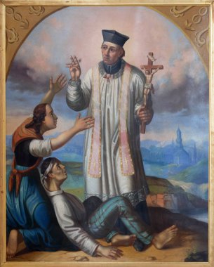 Saint Valentine, mihrabını varsayım kilise Meryem Ana Pokupsko, Hırvatistan