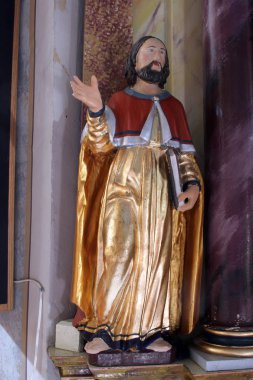 Saint Vrhovac, Hırvatistan için aziz Cosmas ve Damian kilisede üç kral sunak üzerinde heykeli 